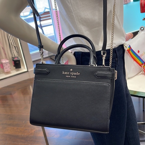 Kate Spade staci small satchel black NWT - Picture 6 of 16